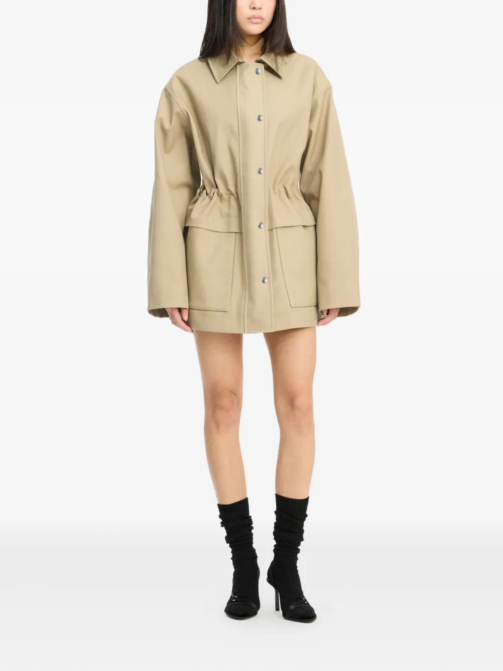 ROTATE BIRGER CHRISTENSEN drawstring twill jacket | Vestes oversize | Image 2