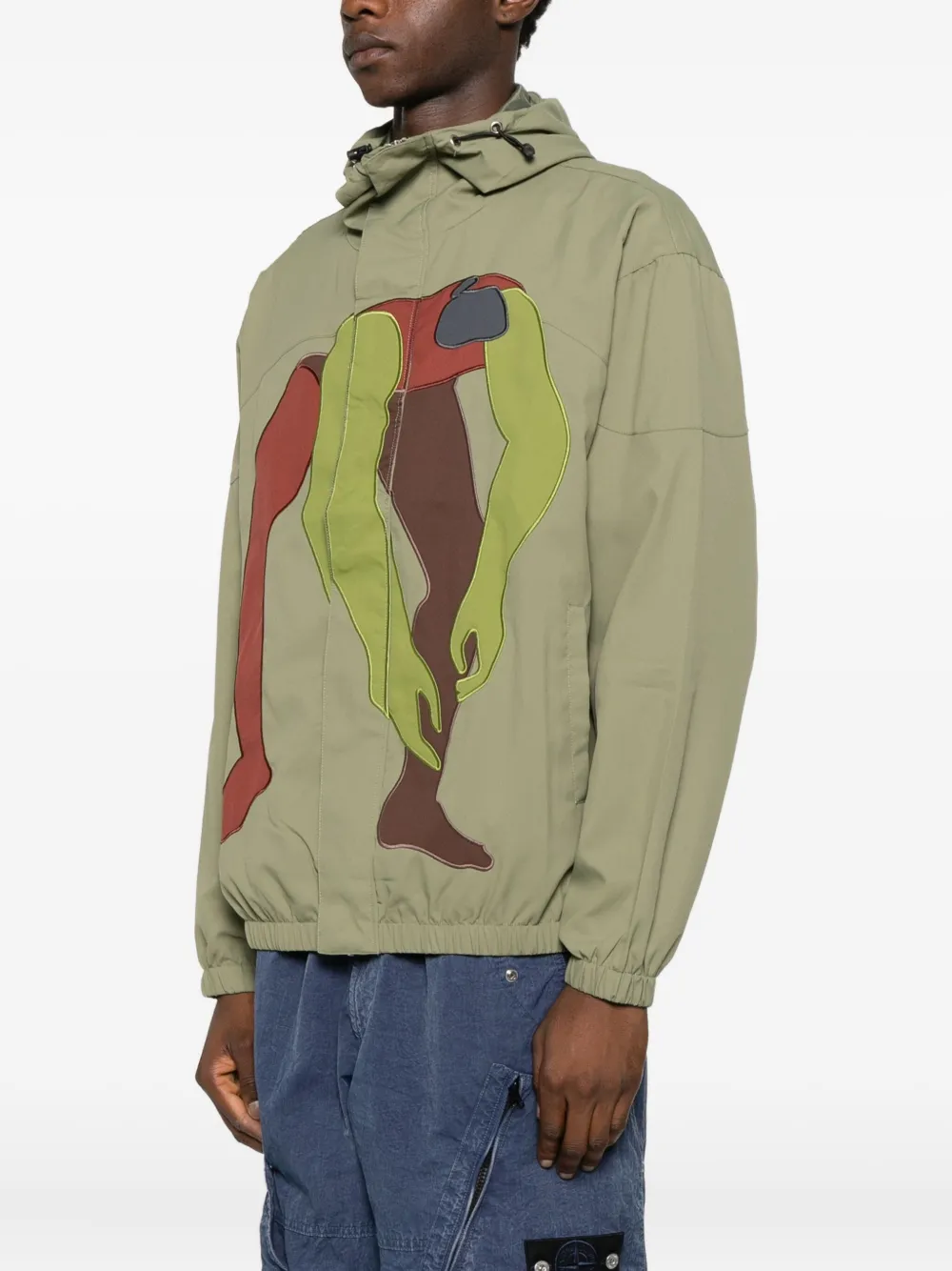 Kidsuper Graphic-print Hooded Jacket In Green
