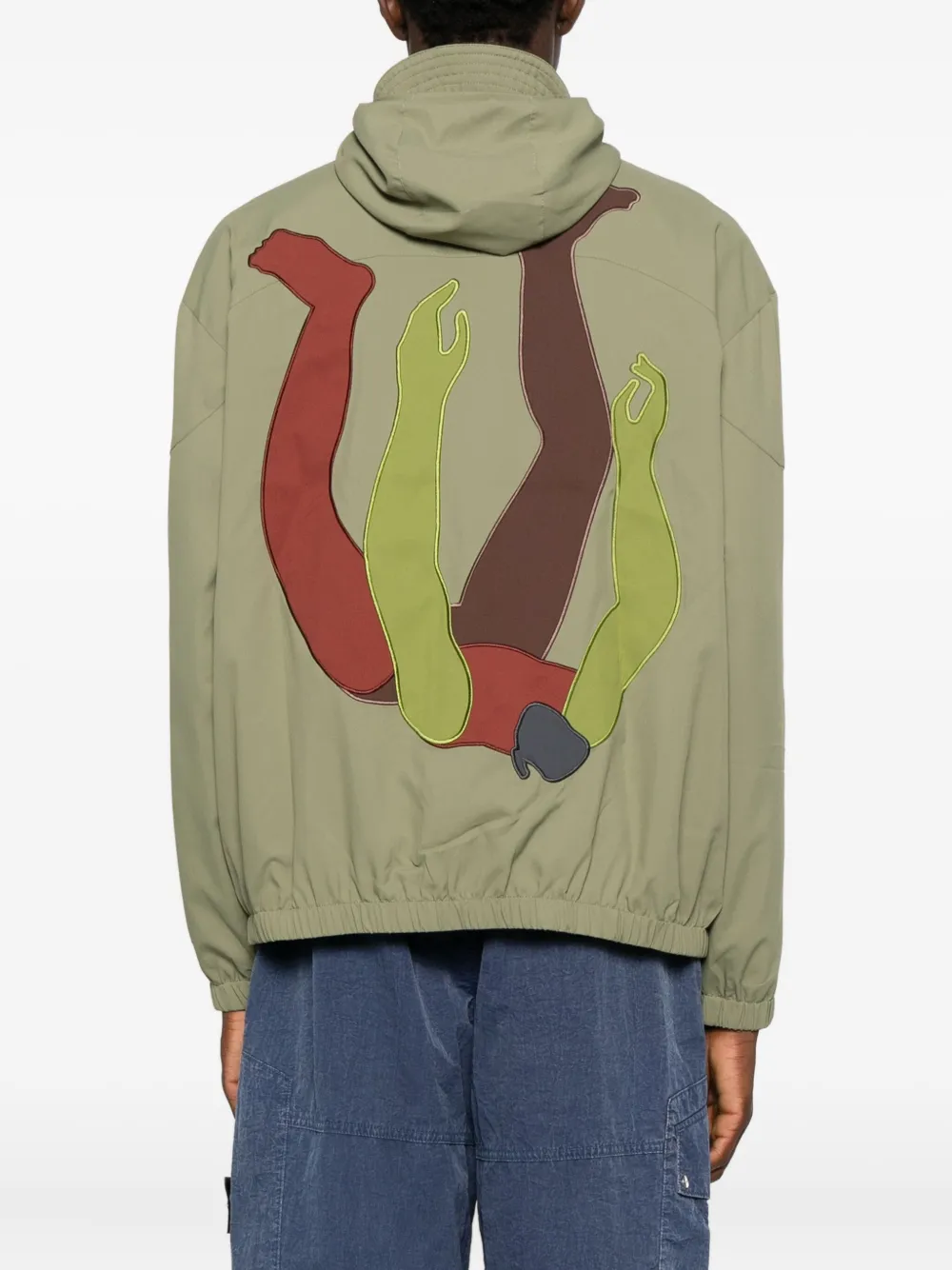 Kidsuper Graphic-print Hooded Jacket In Green