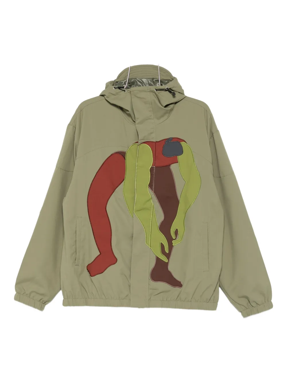 Kidsuper Graphic-print Hooded Jacket In Green