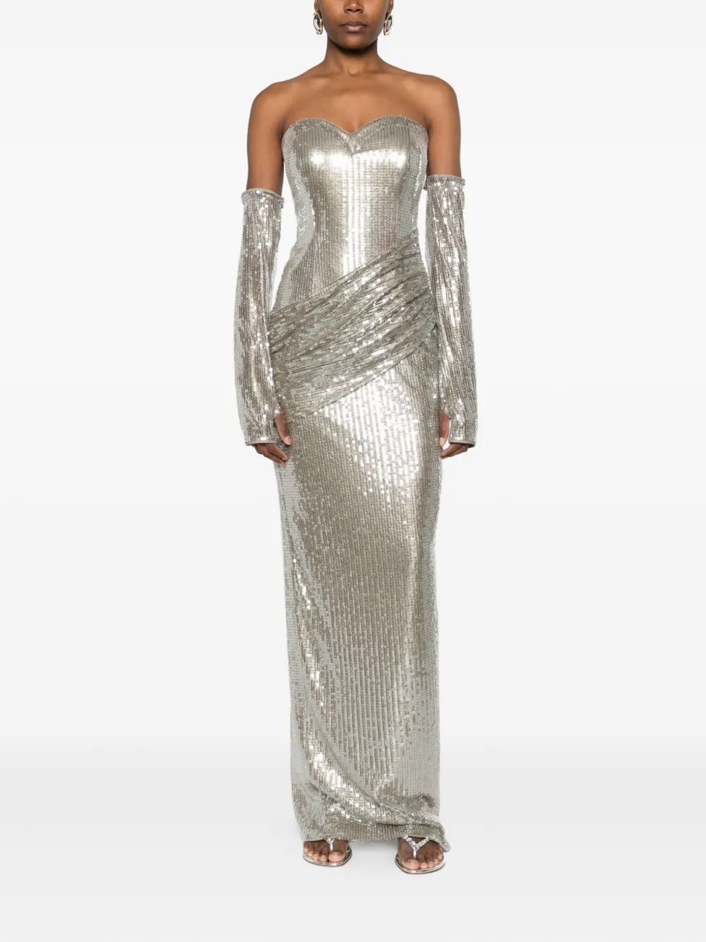Atu Body Couture Maxi-jurk verfraaid met pailletten - Metallic