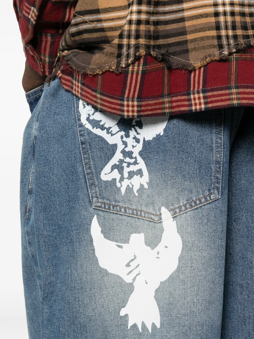 KidSuper Jeans met knoopsluiting Blauw