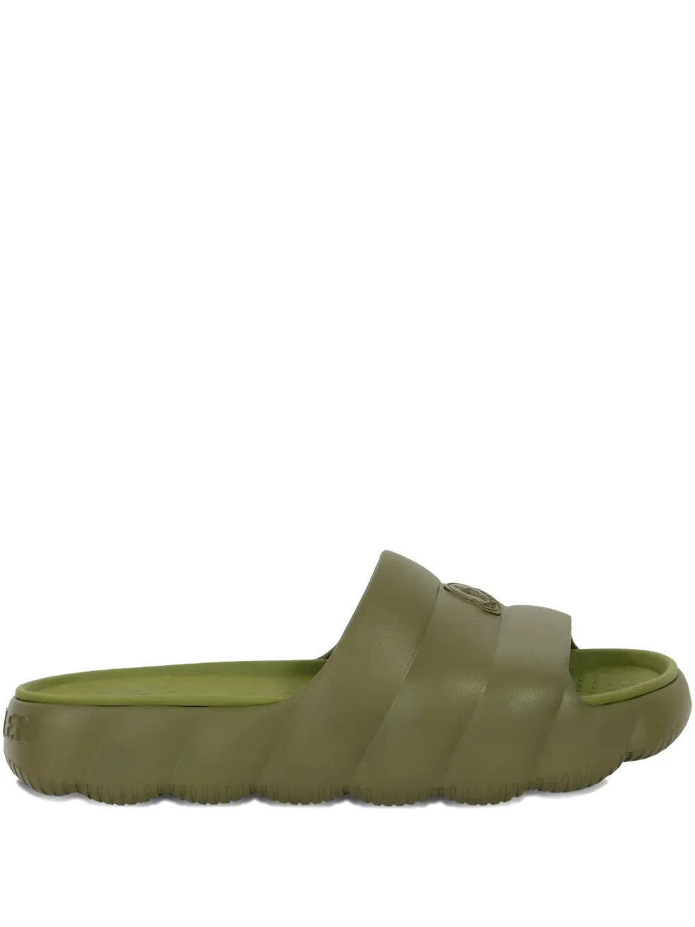 Moncler Lilo quilted slides Groen
