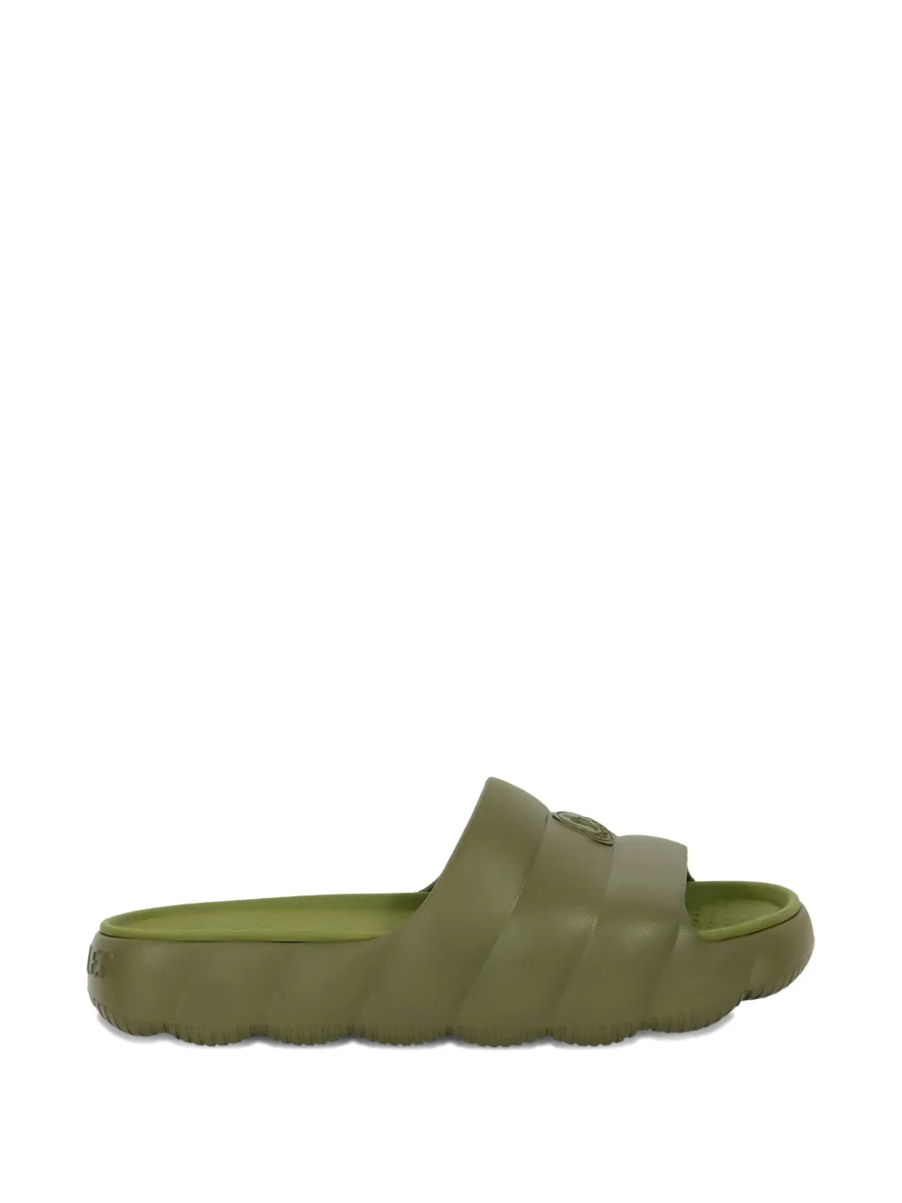 Moncler Lilo quilted slides Groen