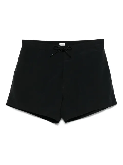 Saint Laurent shorts de playa con cordones en la pretina