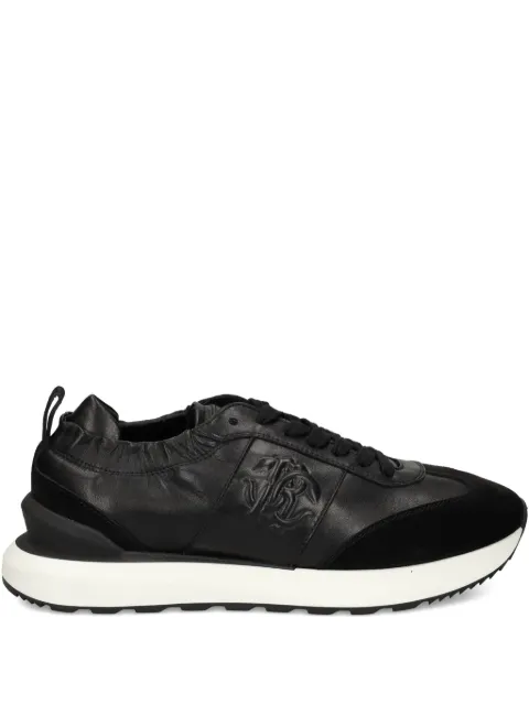 Roberto Cavalli logo-embossed panelled sneakers