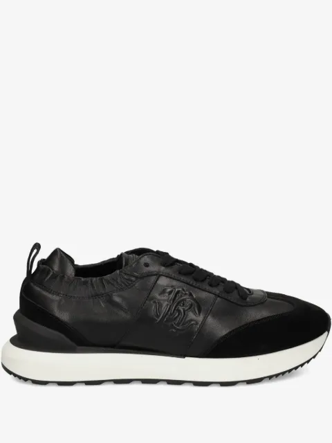 Roberto Cavalli logo-embossed panelled sneakers