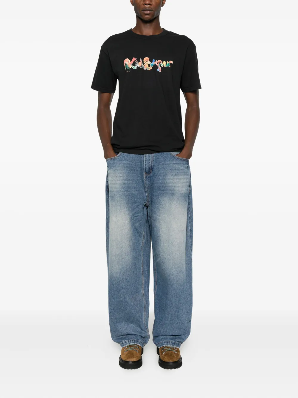 KidSuper logo-print T-shirt - Zwart