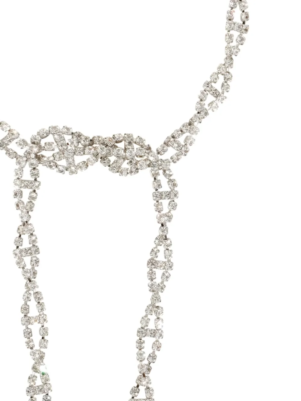 Balenciaga rhinestone-embellished necklace - Zilver
