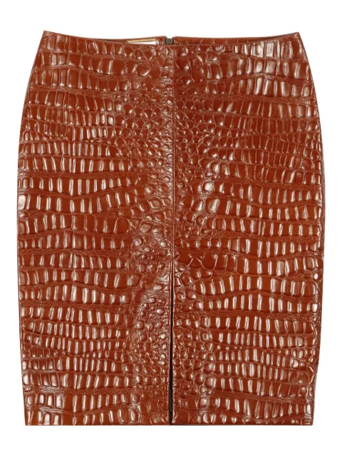 YSL crocodile effect mini skirt