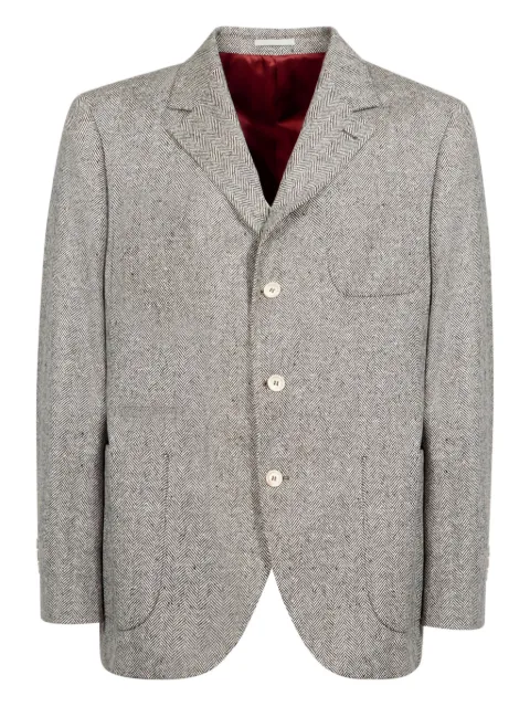 Brunello Cucinelli herringbone blazer