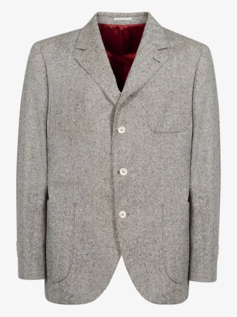 Brunello Cucinelli herringbone blazer