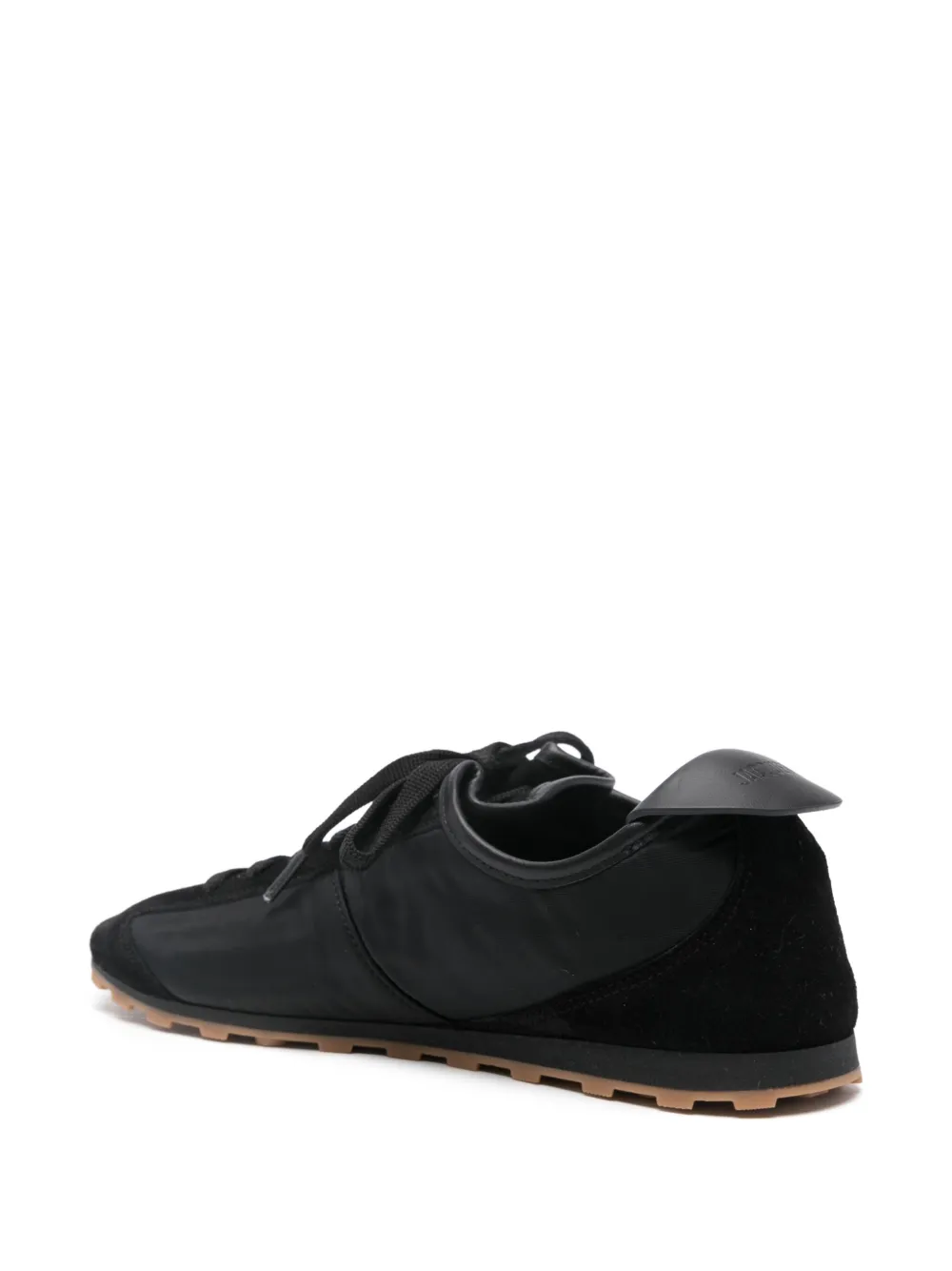 Jacquemus Les Tennis Panelled Suede And Nylon Sneakers In Black