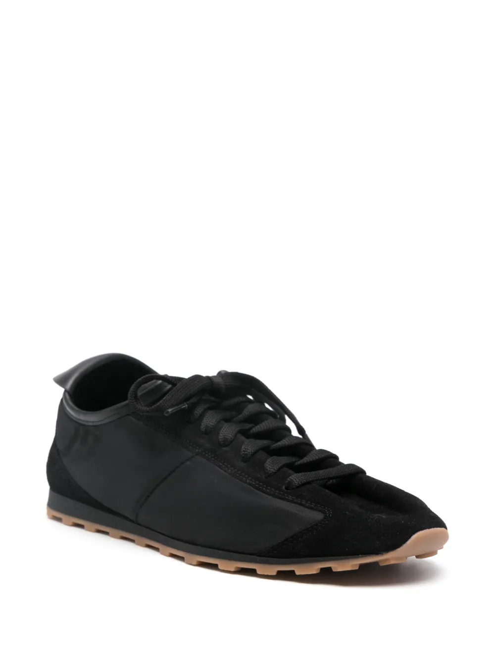 Jacquemus Les Tennis Panelled Suede And Nylon Sneakers In Black