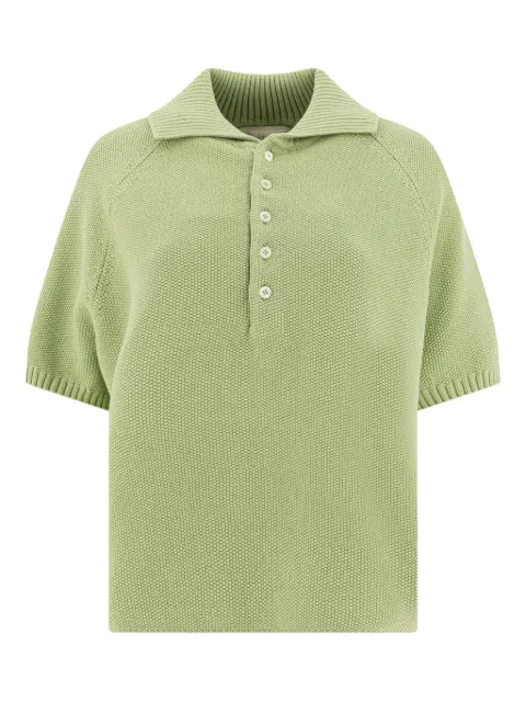UMARMUNG ribbed-collar polo top