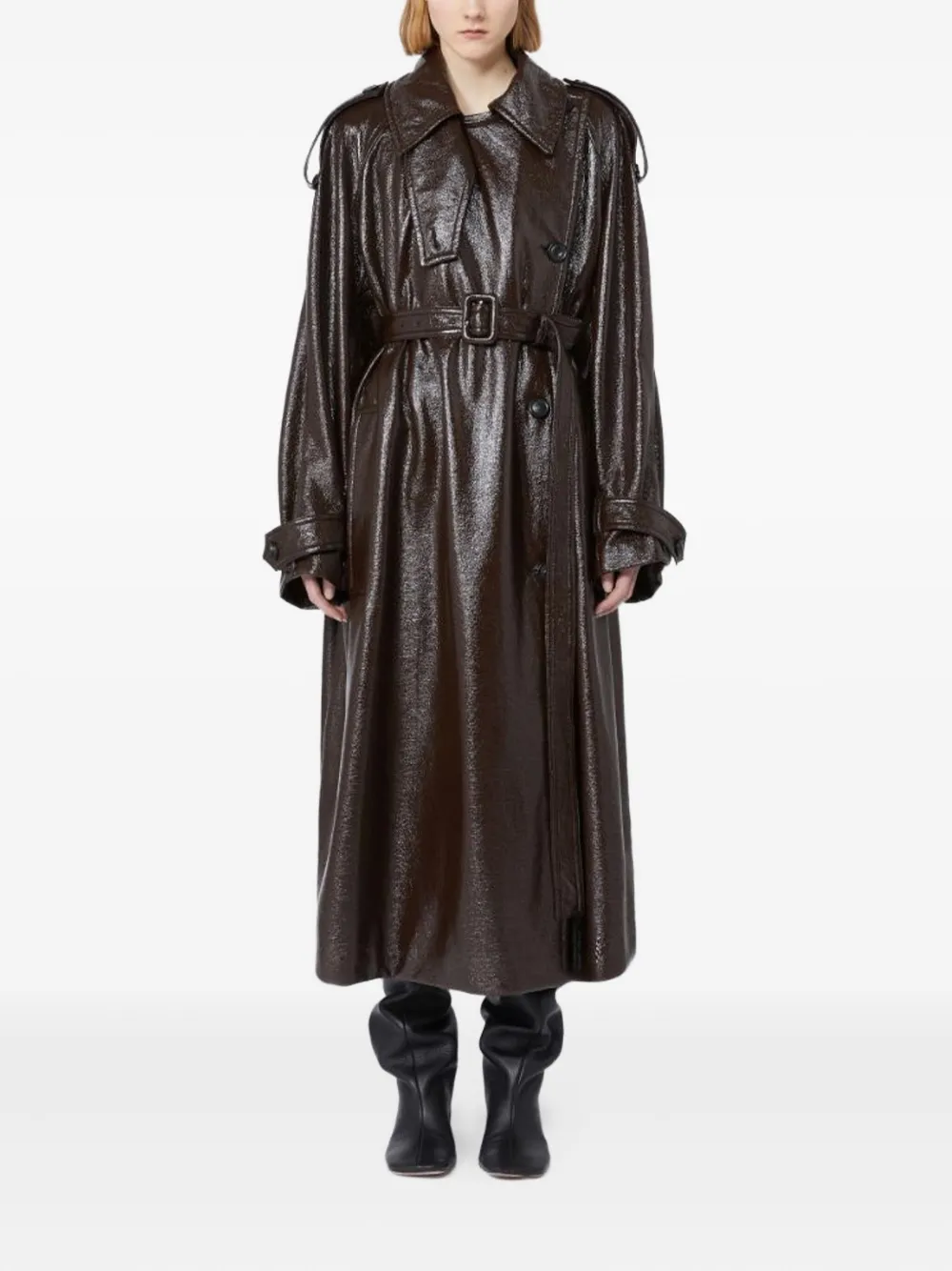 Sportmax Trenchcoat met ceintuur Bruin
