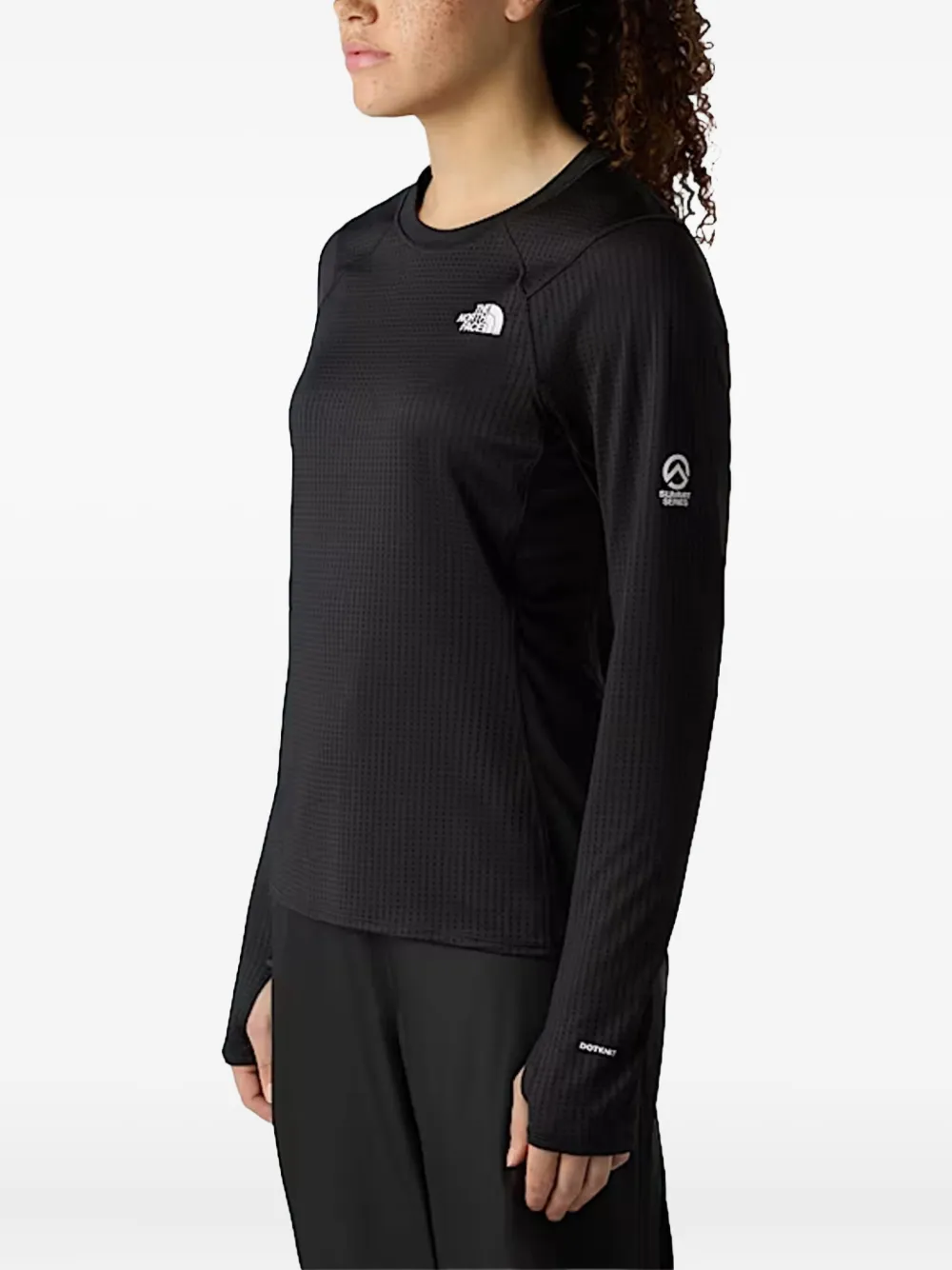 The North Face Logo-print Long-sleeve Top In Black