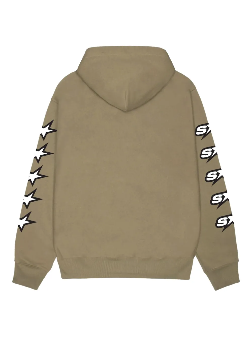 Stussy Star-print Zip-up Hoodie In Brown