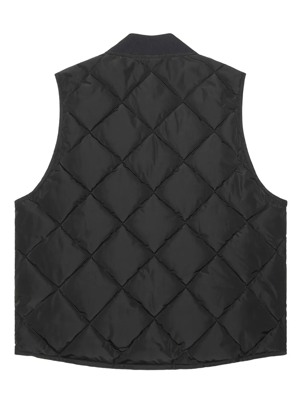 Stussy Quilted Gilet In Black