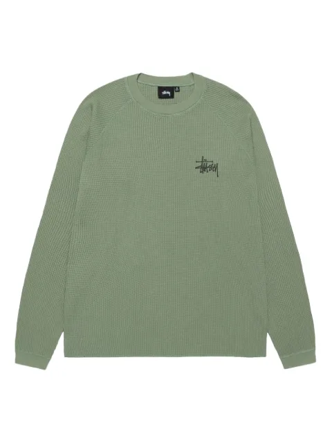 Stüssy logo-detail waffle T-shirt