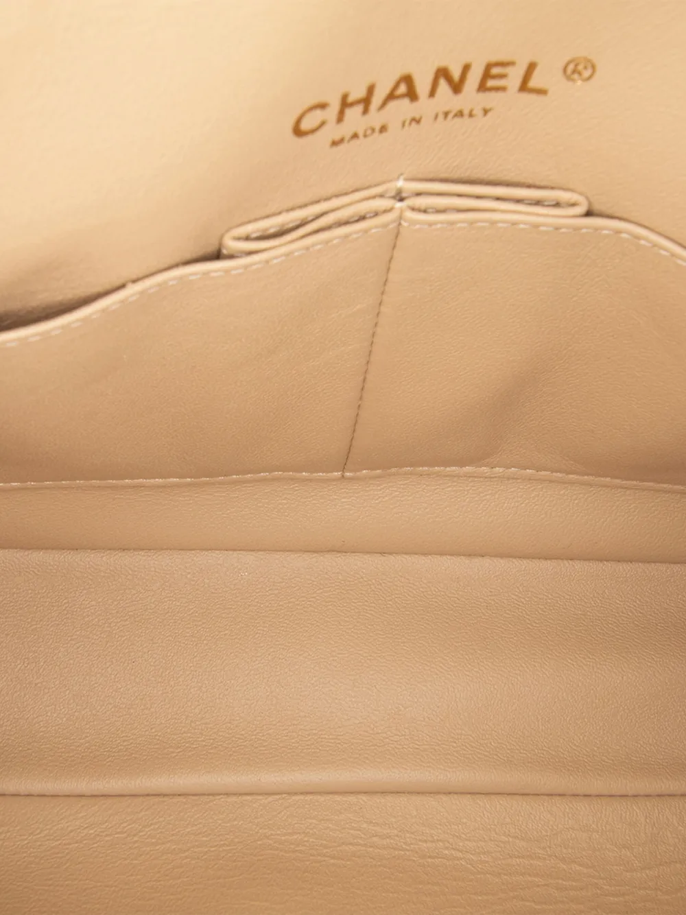 Pre-owned Chanel 2014 Medium Classic Jersey Coco Sailor Double Flap Shoulder Bag In Brown