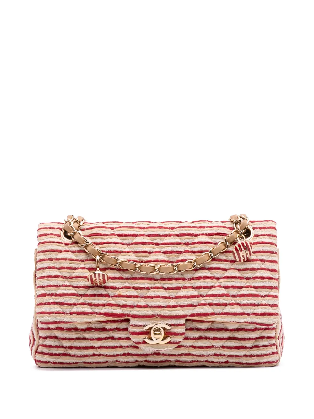 CHANEL Pre-Owned 2014 Medium Classic Jersey Coco Sailor Double Flap CHANEL Pre-Owned 2014 Medium Classic Jersey Coco Sailor Double Flap