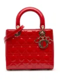 Christian Dior Pre-Owned 2015 Medium Patent Cannage Lady Dior satchel - Red