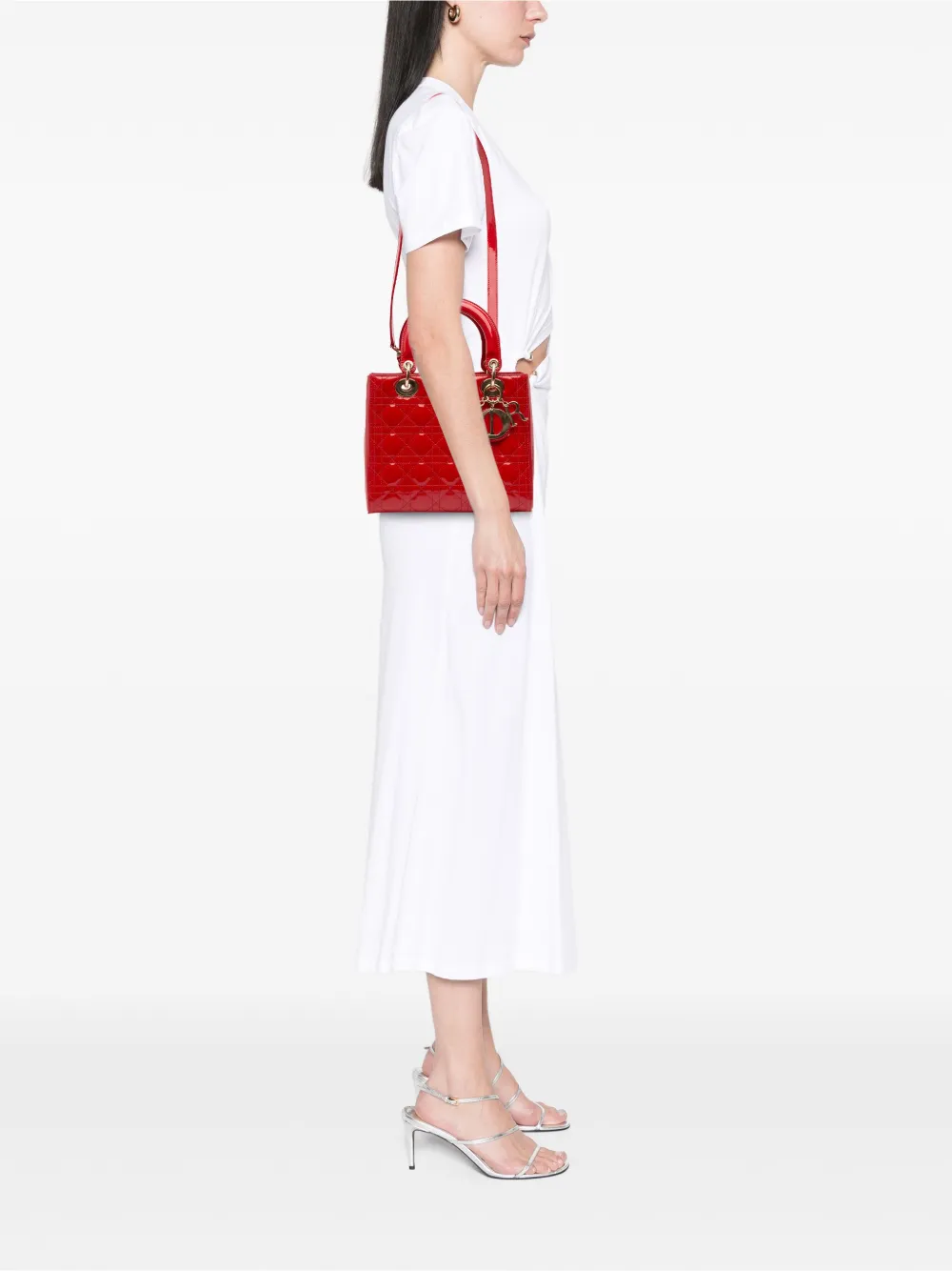 Christian Dior Pre-Owned 2015 Medium Patent Cannage Lady Dior satchel | Pre-Owned | Image 2
