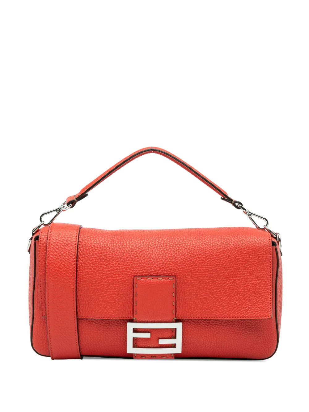 Fendi Pre-Owned 2010-2025 Large Leather Selleria Baguette satchel - Fendi Pre-Owned 2010-2025 Large Leather Selleria Baguette satchel -