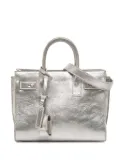 Saint Laurent Pre-Owned 2017 Nano Metallic Crinkled Calfskin Supple Sac De Jour satchel - Silver