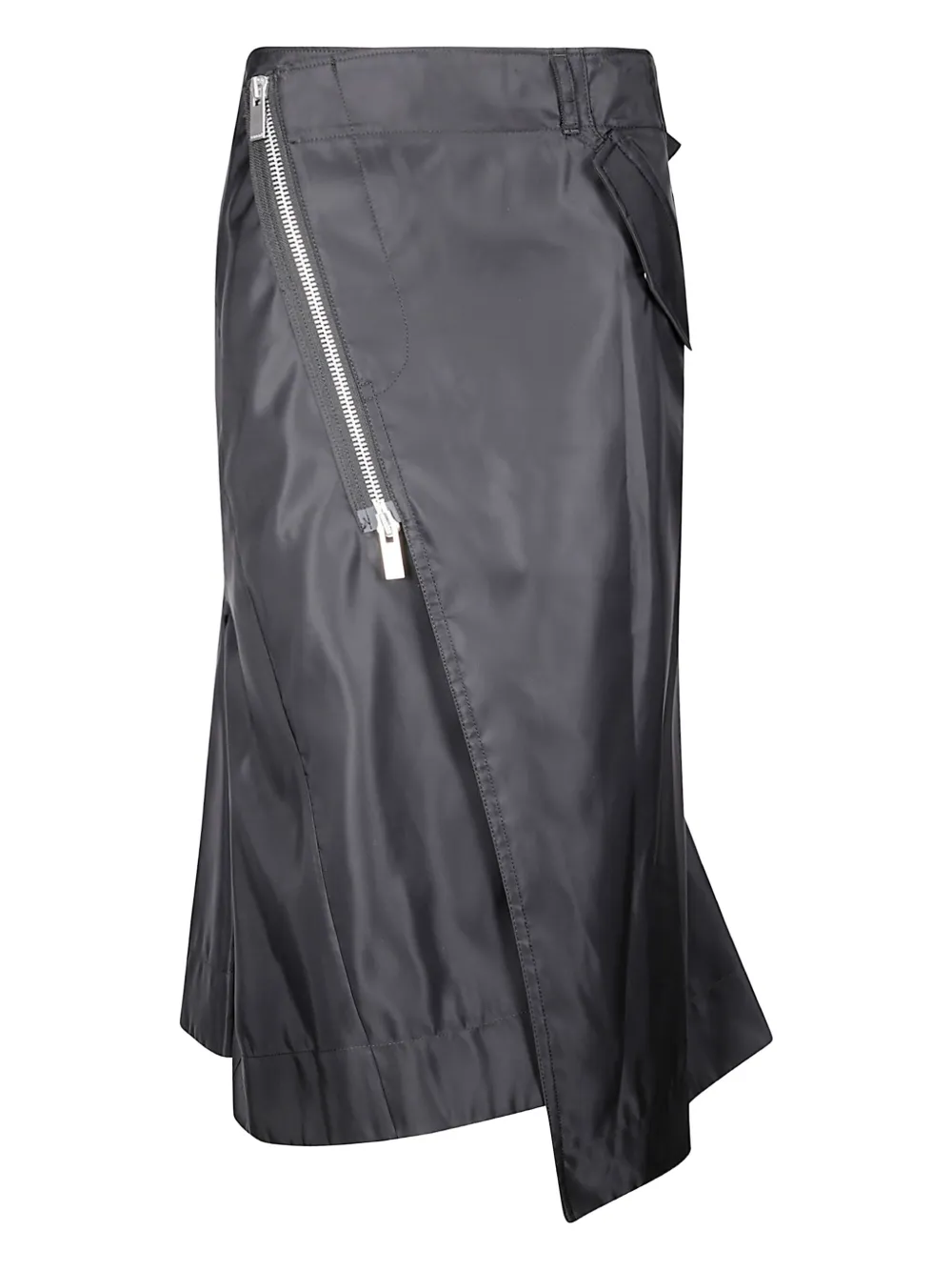 sacai zip asymmetrical skirt | Black | Image 1