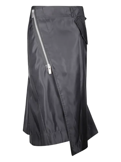 sacai zip asymmetrical skirt