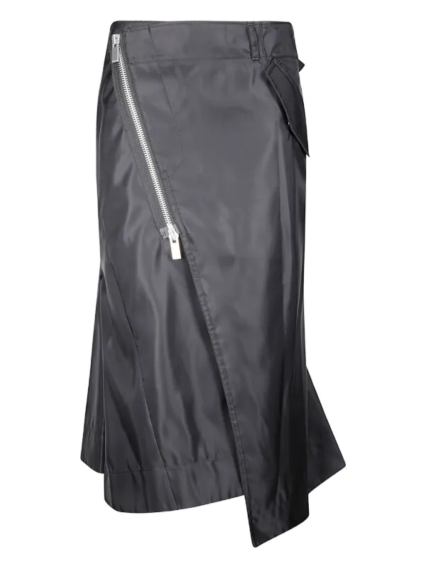 sacai アシンメトリースカート Sacai アシンメトリー スカート | ブラック | FARFETCH JP