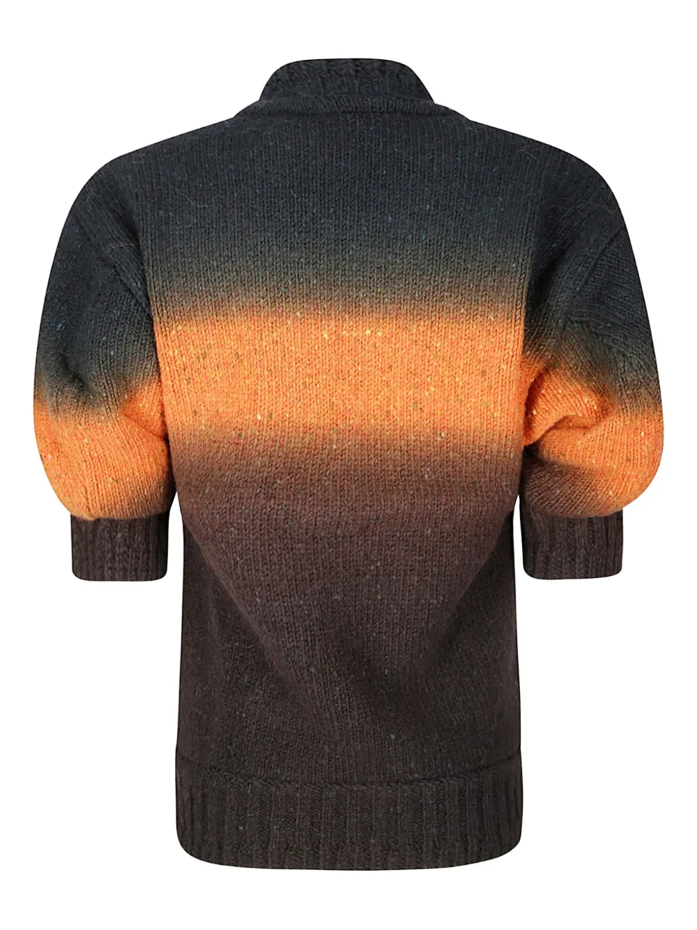 Sacai Garment Dye Wool Knit Pullover In Black