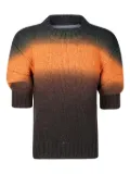 sacai balloon-sleeves knitted top - Black