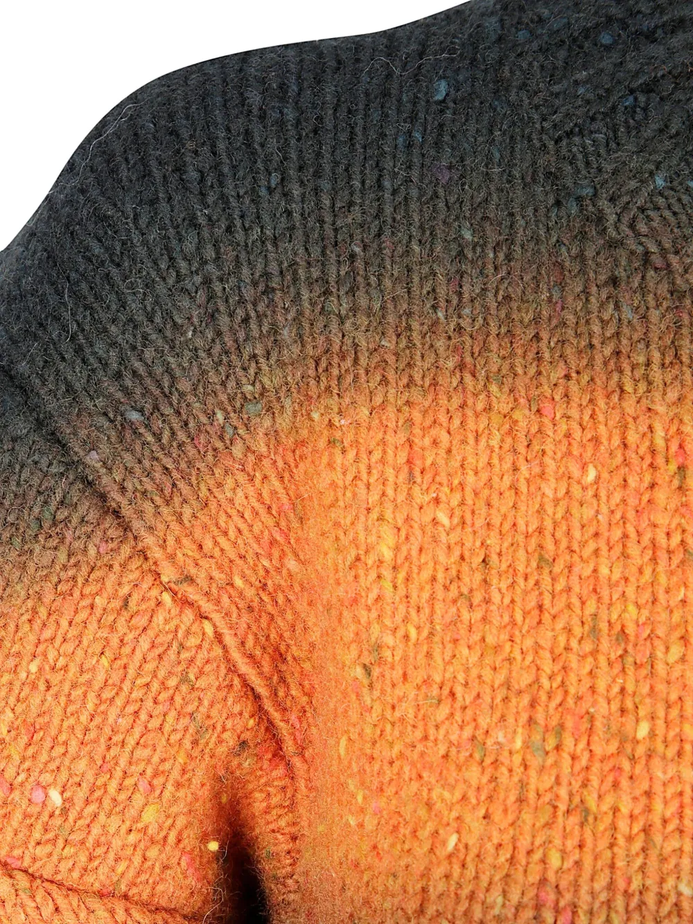 Sacai Garment Dye Wool Knit Pullover In Black