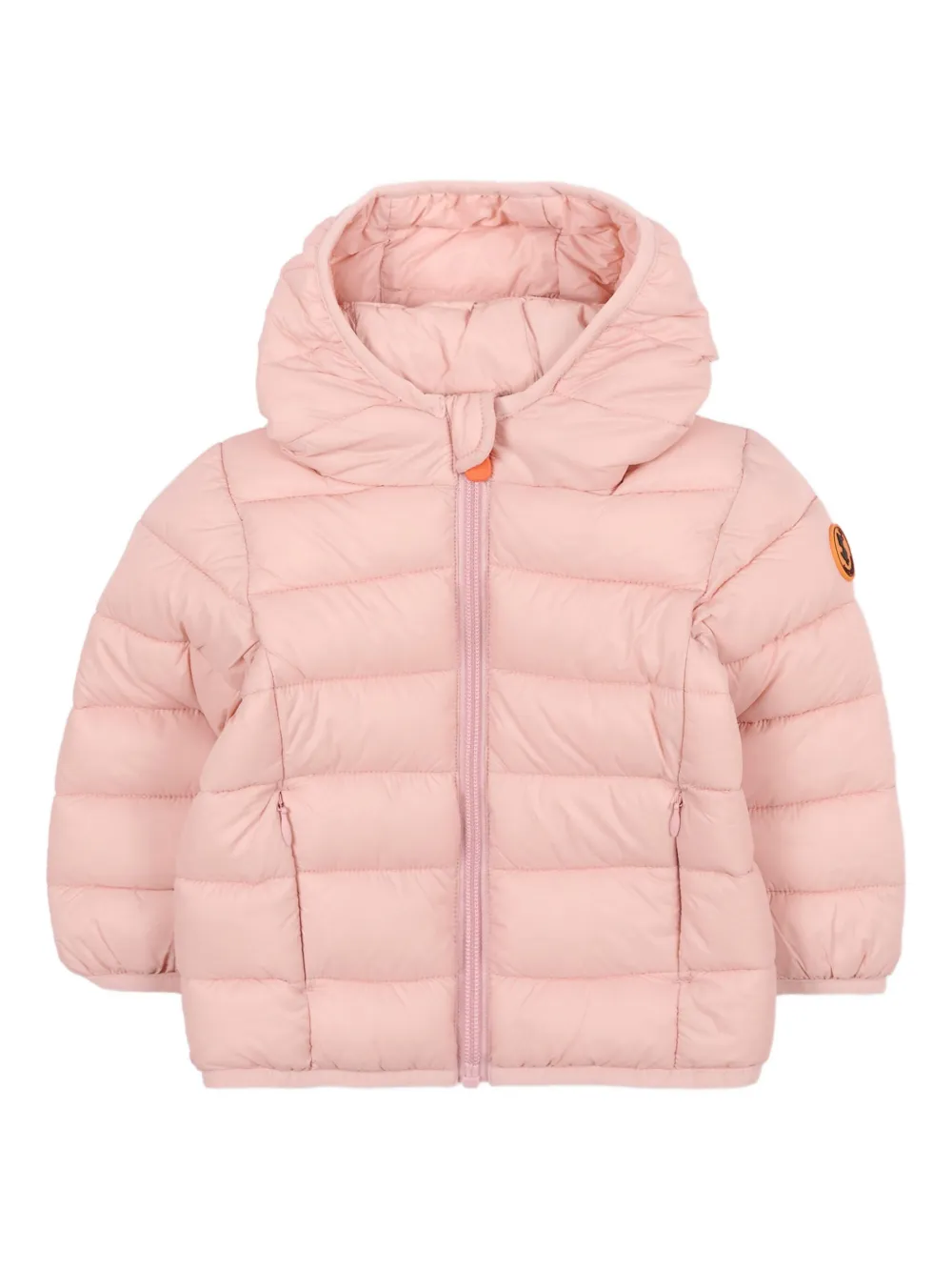 Save The Duck Kids logo-patch padded jacket | Pink | Image 1
