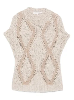 ball chain-detailed T-shirt