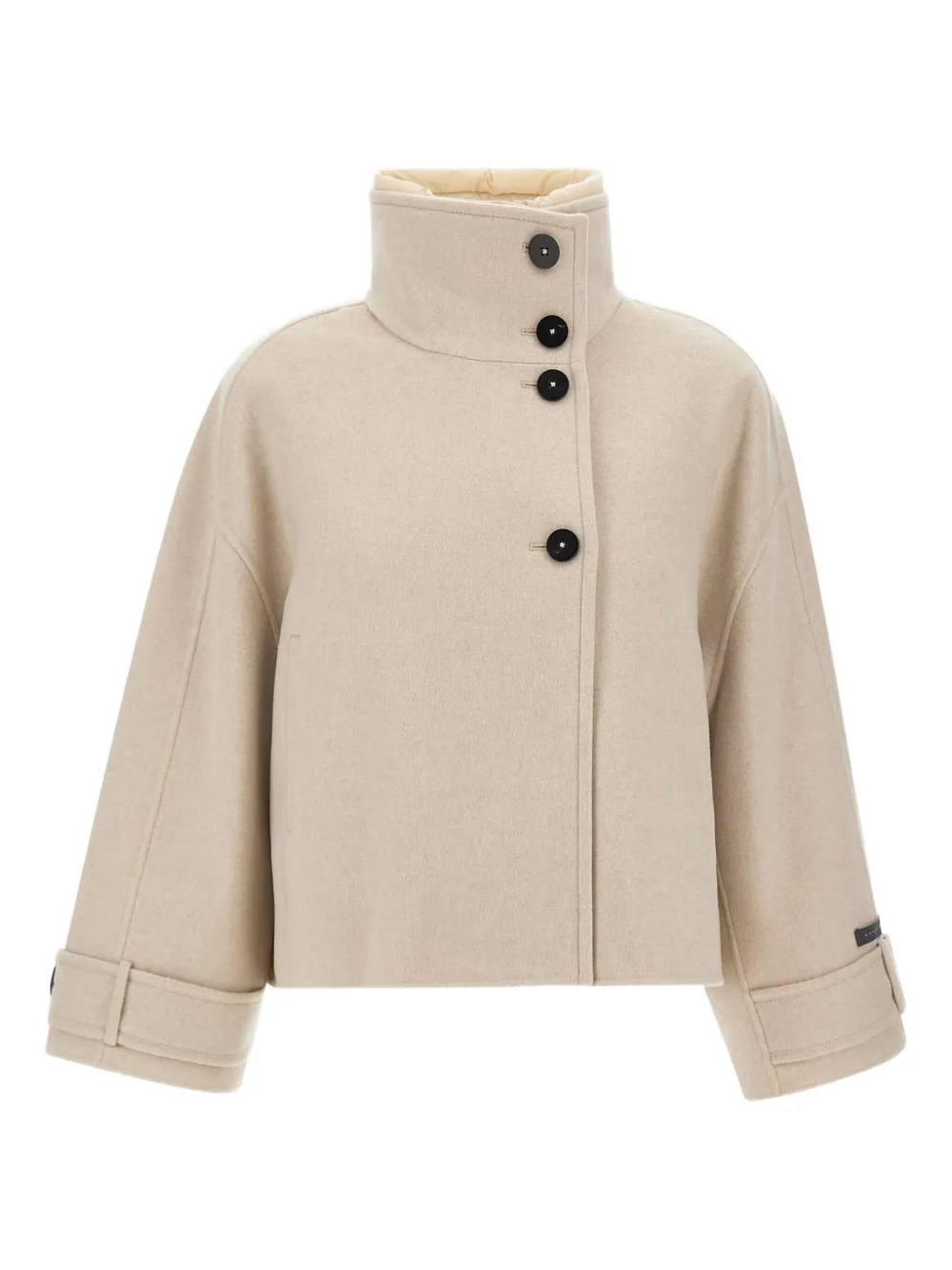 Duno High-collar Jacket In Neutral