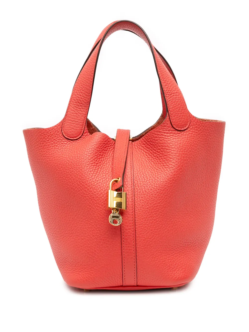 Hermès Pre-Owned 2019 Clemence Picotin Lock 18 handbag - レッド Hermès Pre-Owned 2019 Clemence Picotin Lock 18 handbag - レッド