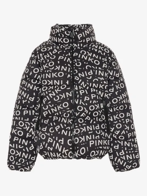 Pinko Kids logo-print padded jacket