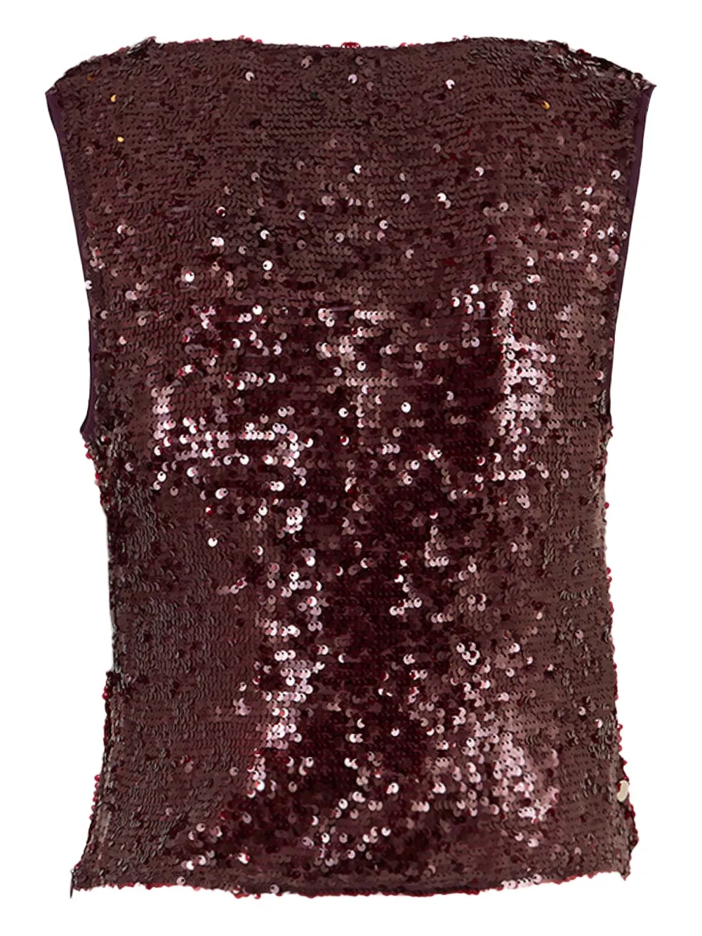 LAPOINTE Blouse met pailletten en col - Rood