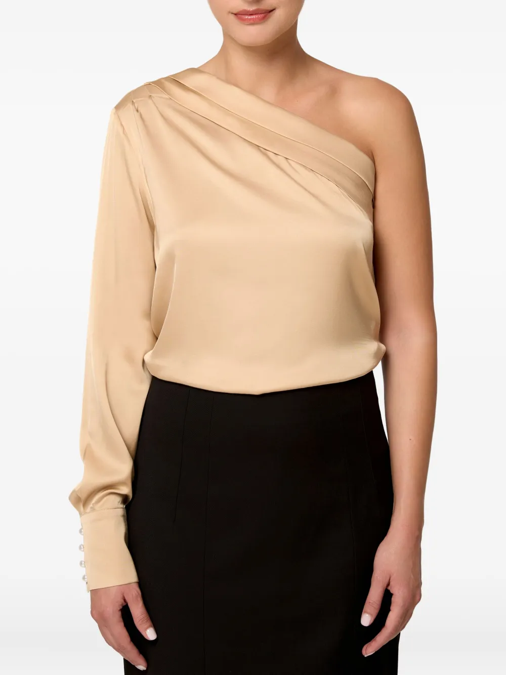 AMALIN one-shoulder button blouse | Blouses | Image 2