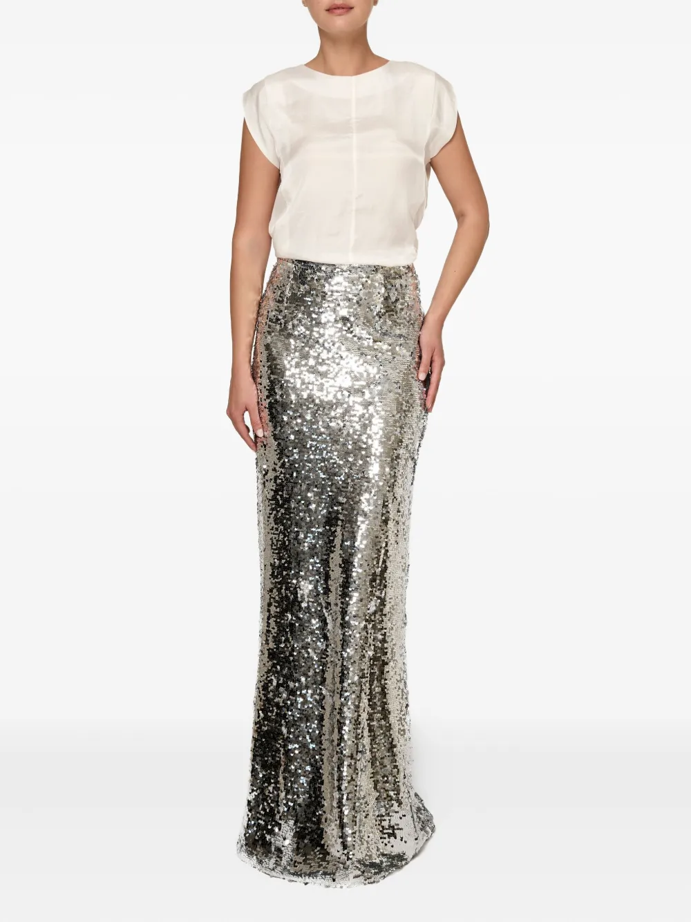 Amalin Ester Sequinned Skirt In Metallic