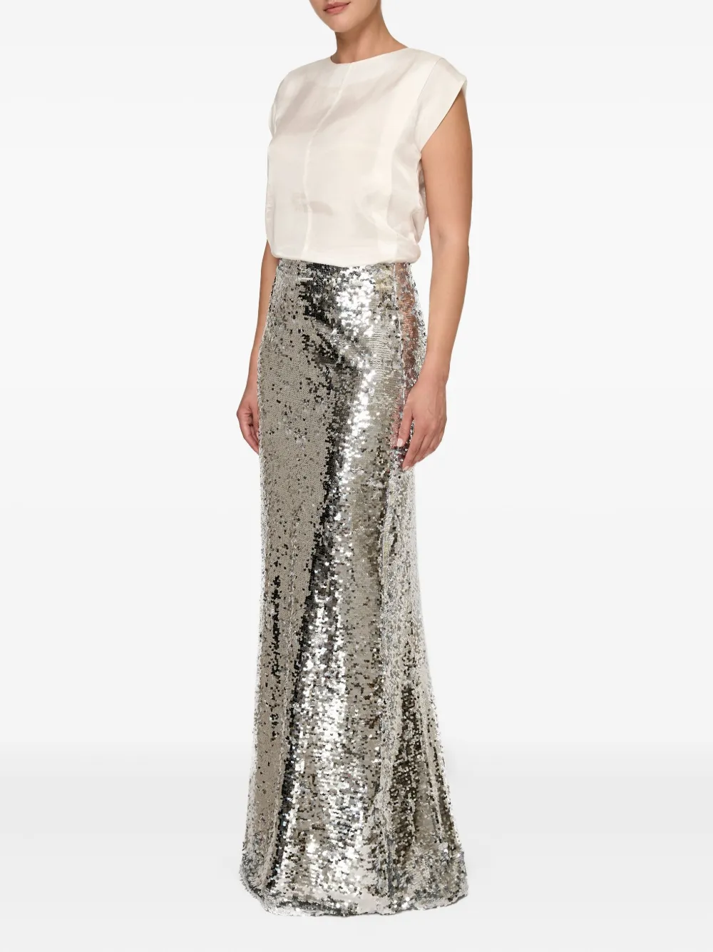 Amalin Ester Sequinned Skirt In Metallic