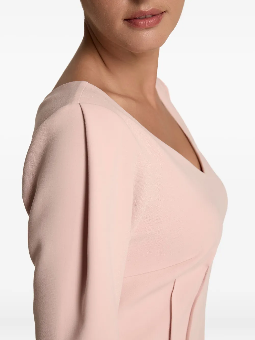 Amalin V-neck Midi Dress In Pink
