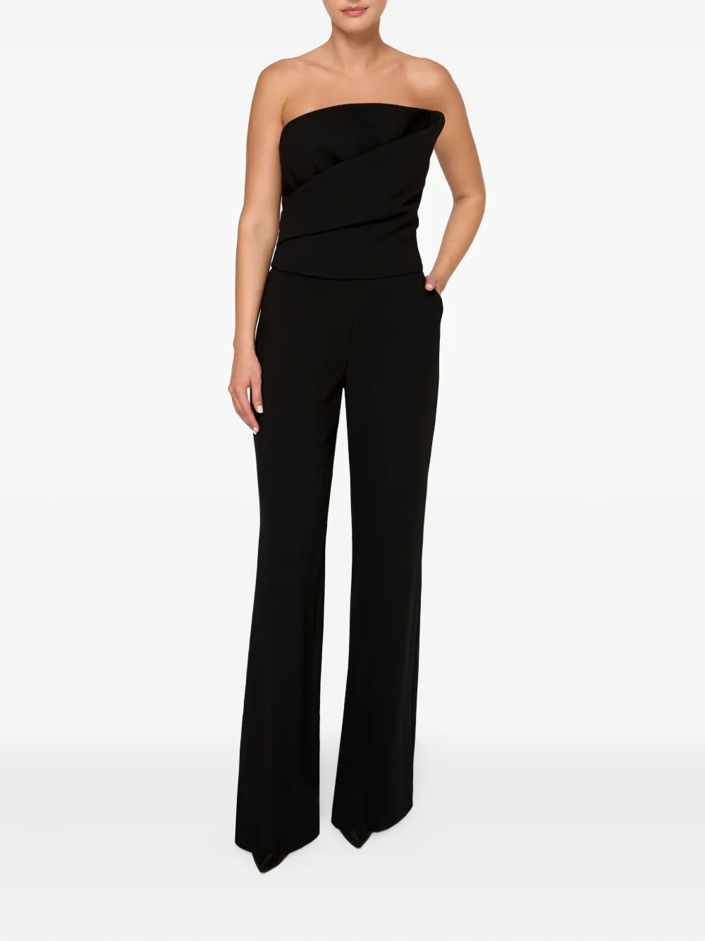 AMALIN Amber strapless twisted jumpsuit - Zwart