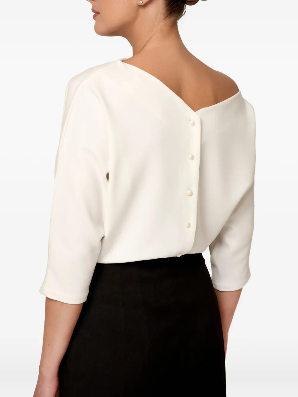 Amalin Grace Buttoned Blouse In White
