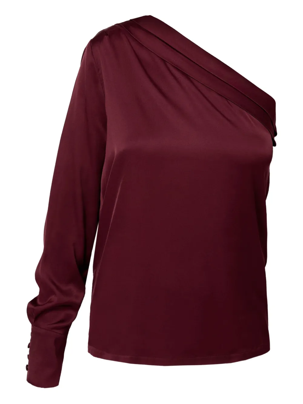 AMALIN one-shoulder button blouse | Red | Image 1