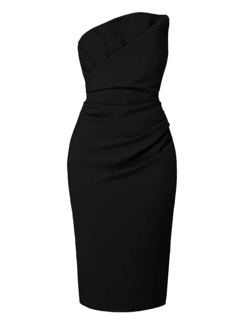 AMALIN one-shoulder Claudine midi ress